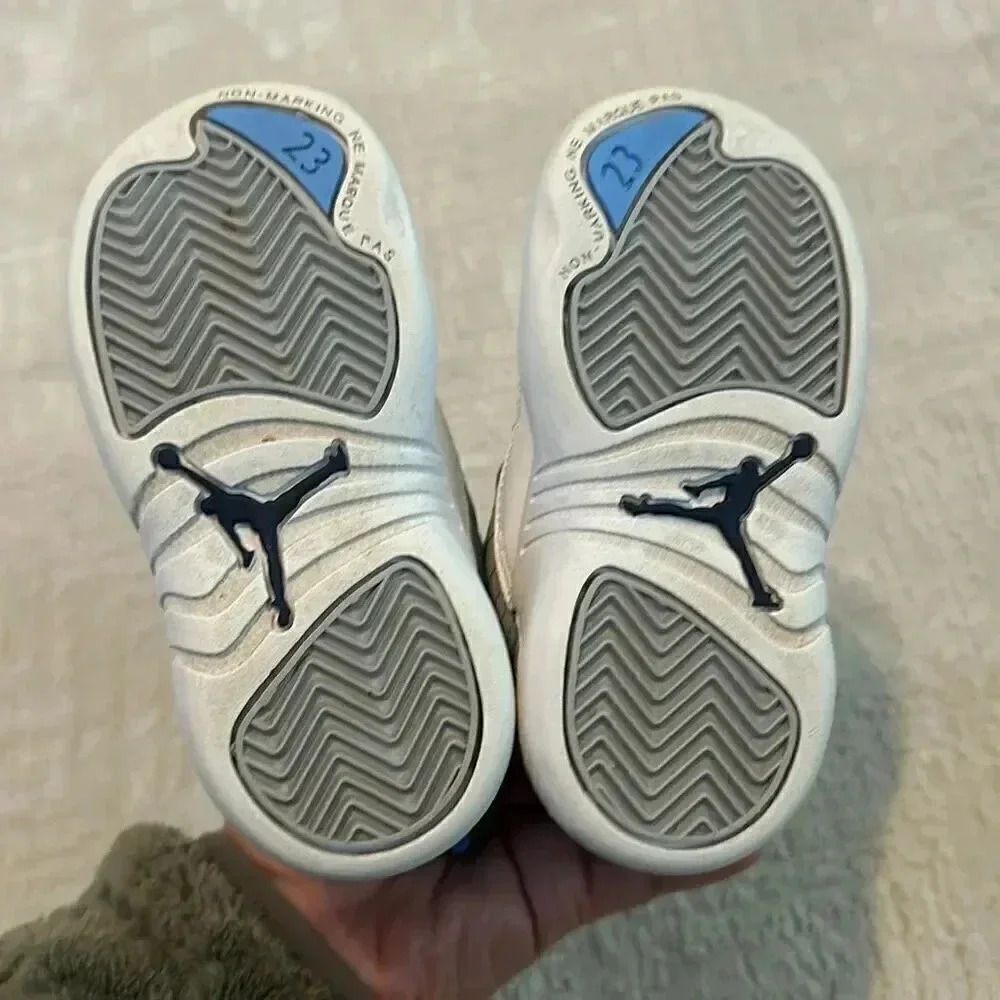 Jordan 12 Retro BT University Blue Infant Size 6C - Picture 7 of 9